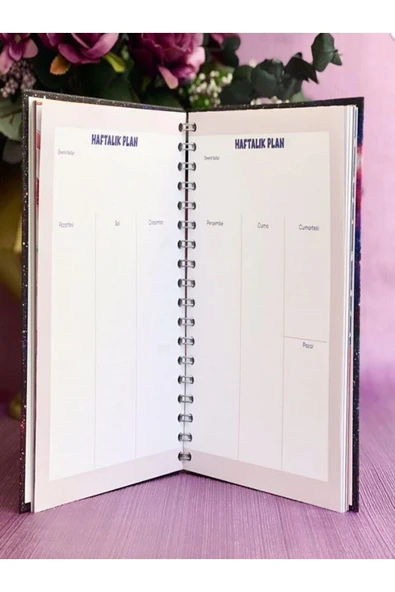 Konuşan Ajanda 17x24 Spiralli Stickerli Kuşe Kağıda Tarihsiz Ajanda Sütü Çilekli Seni Sürekli - 2