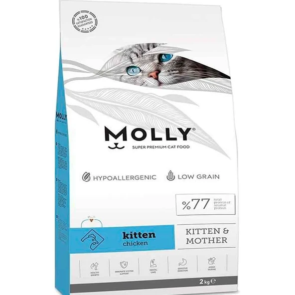 Molly Tavuklu Yavru Kedi Maması 2 kg