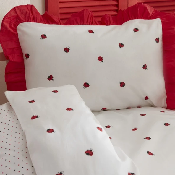 Karaca Home Ladybug Beyaz Kırmızı Bebek Nevresim Takımı - 3