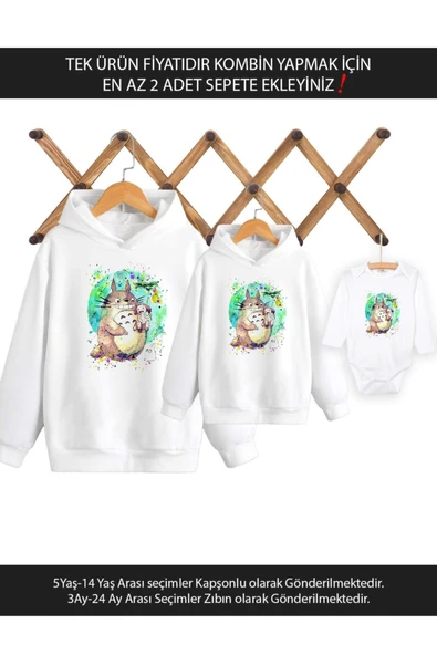 Komşum Totoro Baba Oğul Kız (TEK ÜRÜN FİYATIDIR KOMBİN YAPMAK İÇİN EN AZ 2 ADET SEPETE EKLEYİNİZ)