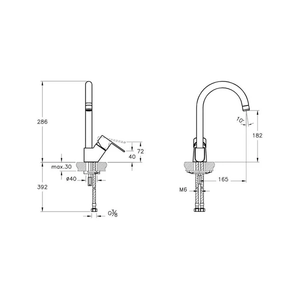 Artema Win S Banyo Bataryası + Lavabo Bataryası + Eviye Bataryası + Duxxa Mirage Tepe Duş Seti - 8