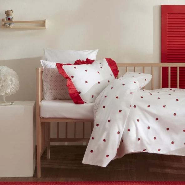 Karaca Home Ladybug Beyaz Kırmızı Bebek Nevresim Takımı - 2