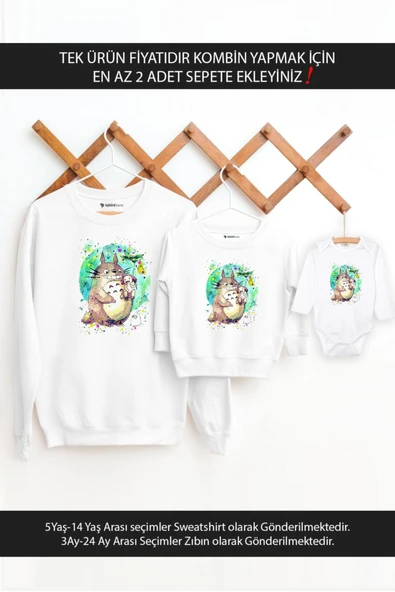 Komşum Totoro Baba Oğul Kız (TEK ÜRÜN FİYATIDIR KOMBİN YAPMAK İÇİN EN AZ 2 ADET SEPETE EKLEYİNİZ)