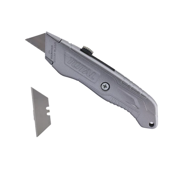 Maket Bıçak Halı Bıçağı Çok Amaçlı Metal Maket Bıçağı Küçük Değiştirilebilir 10 Adet Yedek Bıçak - 2