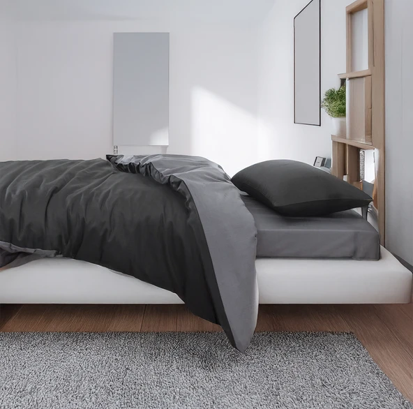 Upstyle Paint Nevresim Takımı Tek Kişilik Mix Siyah-Füme