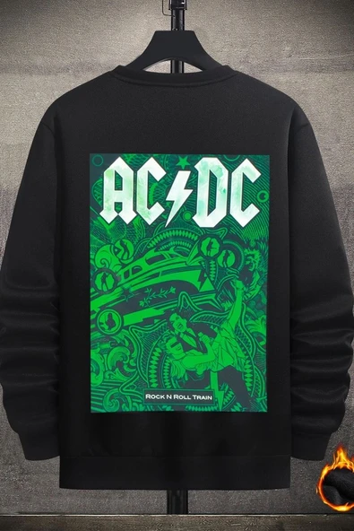 Unisex Acdc Bisiklet Yaka Sweatshirt - 2
