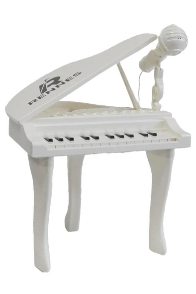 Rennes NP-800WH Akustik Görünümlü 25 Tuşlu Dijital Elektronik Mikrofonlu Çocuk Piyanosu Beyaz ürün görseli 1