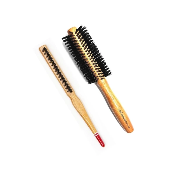 Liva 540& 690 Profesyonel Yanmaz Set Topuz Saç Fırçası-2'li - 2