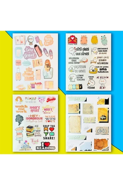 My Dıy Sticker Book 24 * 17 Cm 16 Sayfa Özel Tasarım Rengarenk Sticker Kitabı - 4