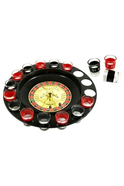 Rus Ruleti Drinking Roulette Shot Bardaklı Tekila Içki Oyun Seti 16 Bardaklı Rulet Set 16 Bardaklı - 2