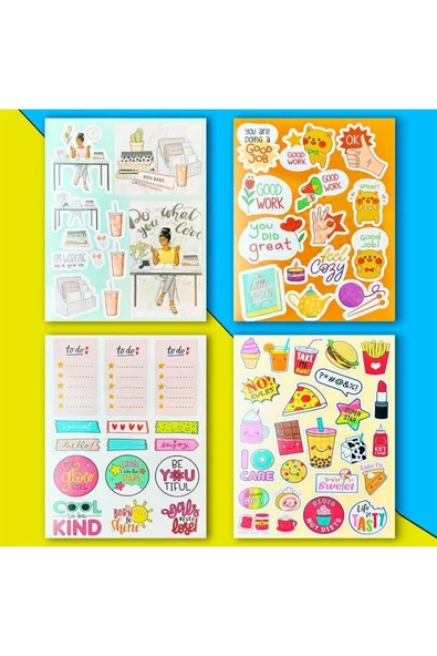 My Dıy Sticker Book 24 * 17 Cm 16 Sayfa Özel Tasarım Rengarenk Sticker Kitabı - 2