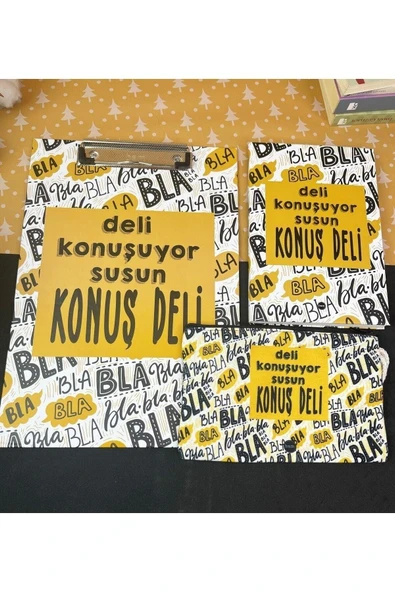 Deli Konuşuyor Susun Tasarımlı Sekreterlik Defter Ve Kalemlik Kırtasiye Seti - 2