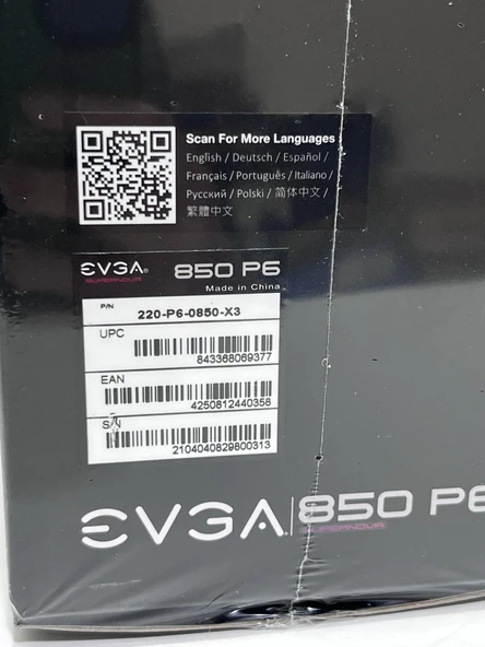 Evga SuperNOVA 850 P6 Platinum Güç Kaynağı 850W 220-P6-0850-X3 - 9