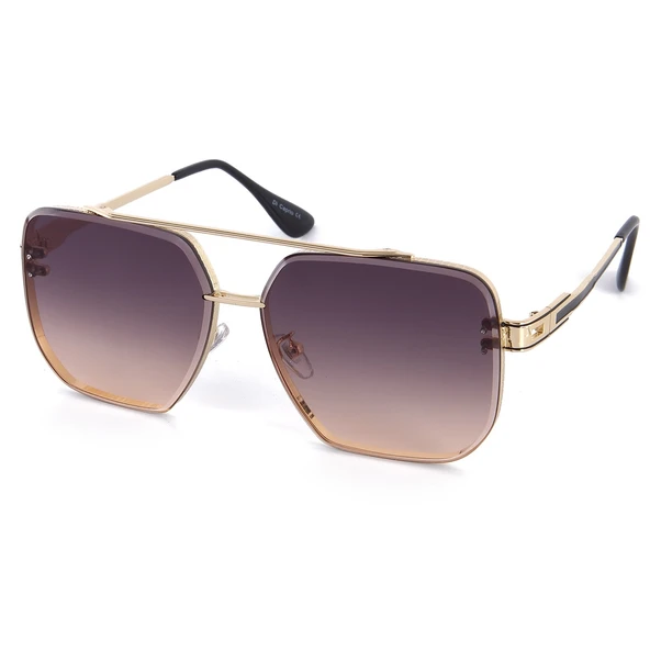 Di Caprio DC3064GOLD Füme Gold Degrade Pilot Kare Model Erkek Güneş Gözlüğü