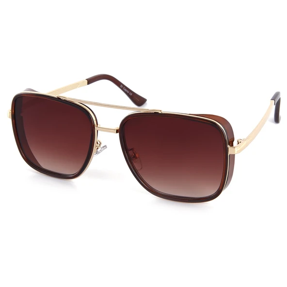 Di Caprio DC3060BRWN Kahverengi Yanları Kapalı İkonik Kare Model Unisex Güneş Gözlüğü