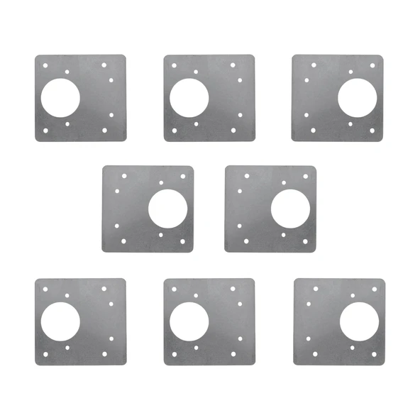 Dolap Kapak Taş Menteşe Tamir Sacı Nobel Pratik Onarım Kiti Yuva Saçı Tablası 8x8.5 cm 8 Adet - 6