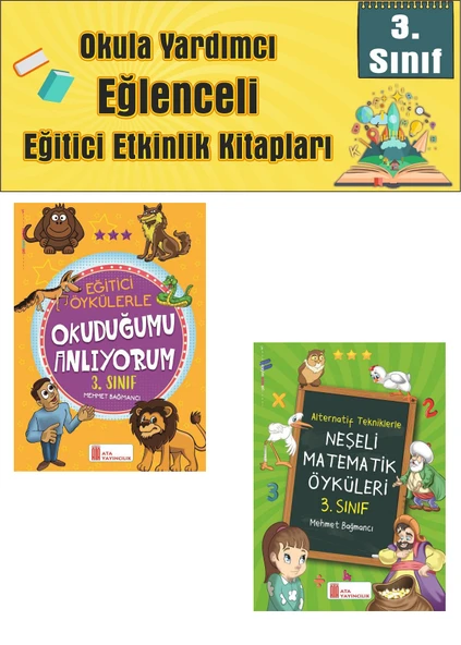 Ata 3.Sınıf Okula Yardımcı Eğitici Öykülerle Okuduğumu Anlıyorum- Neşeli Matematik Öyküleri ürün görseli 1