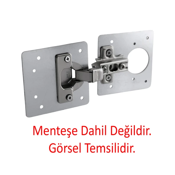 Dolap Kapak Taş Menteşe Tamir Sacı Nobel Pratik Onarım Kiti Yuva Saçı Tablası 8x8.5 cm 8 Adet - 7