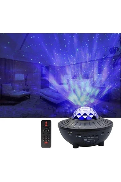 Projektör Bluetooth Hoparlör Lazer Işıklı Disko Lambası - 3