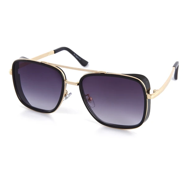 Di Caprio DC3060GOLD Yanları Kapalı İkonik Kare Model Unisex Güneş Gözlüğü