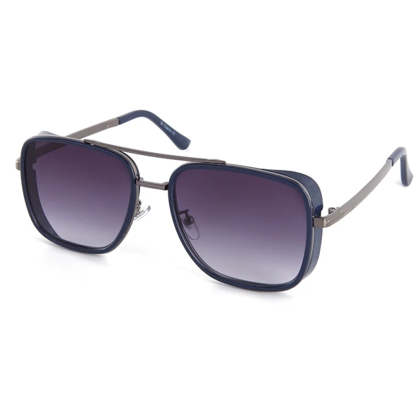 Di Caprio DC3060DARK Lacivert Yanları Kapalı İkonik Kare Model Unisex Güneş Gözlüğü