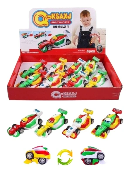 Formula Arabası Uzay Arabasına Dönüşüyor Sürtmeli Araba - 1 Adet