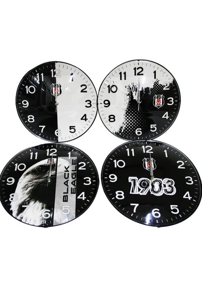 Mgm Spor Saat Duvar Taraftar Beşiktaş Lisanslı Ürün