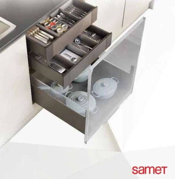 Samet Smart Flow Çekmece Rayı Bordürsüz 500mm