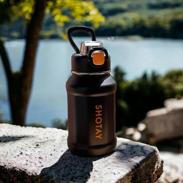 Shotay Çelik Termos Matara 720Ml Siyah - 8