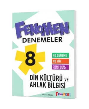 FENOMEN YAYINLARI 8. SINIF DENEMELER DİN KÜLTÜRÜ VE AHLAK BİLGİSİ 40 FÖY 20 SARMAL 20 GENEL ürün görseli