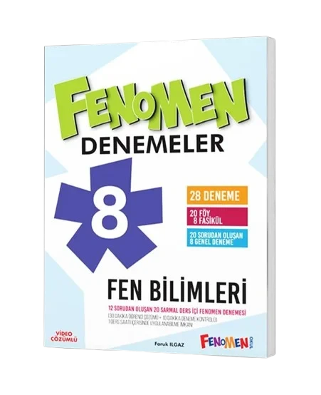 FENOMEN YAYINLARI 8. SINIF FEN BİLİMLERİ DENEMELER 28 DENEME 20 FÖY 8 FASİKÜL