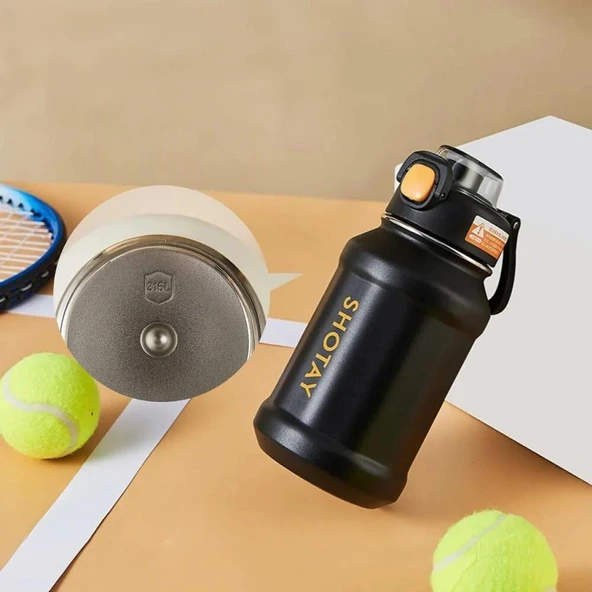 Shotay Çelik Termos Matara 720Ml Siyah - 7