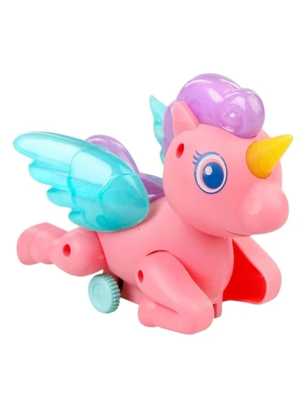 Sevimli Pony At İpli Çekmeli Pilli Işıklı Unicorn Çekbırak Unicorn Pony - PEMBE