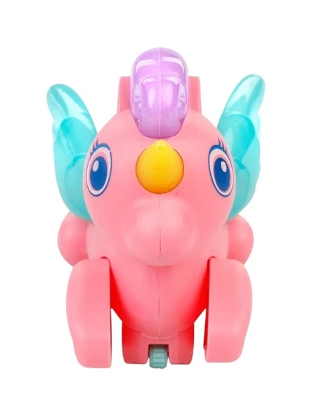 Sevimli Pony At İpli Çekmeli Pilli Işıklı Unicorn Çekbırak Unicorn Pony - PEMBE - 3