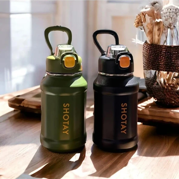 Shotay Çelik Termos Matara 720Ml Siyah - 5