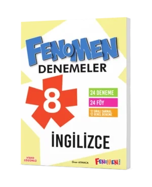 FENOMEN YAYINLARI 8. SINIF İNGİLİZCE DENEMELER 24 FÖY 12 SARMAL 12 GENEL