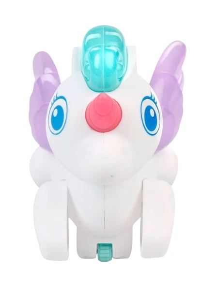 Sevimli Pony At İpli Çekmeli Pilli Işıklı Unicorn Çekbırak Unicorn Pony - BEYAZ - 3