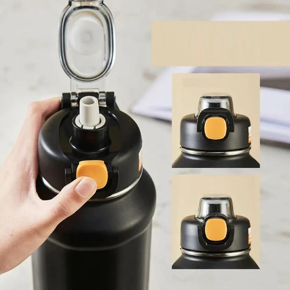 Shotay Çelik Termos Matara 720Ml Siyah - 3