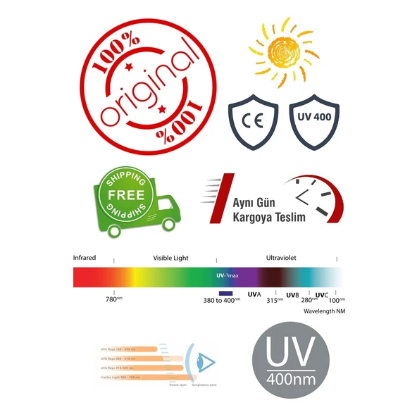 Di Caprio DC3060SILVER Gümüş Siyah Yanları Kapalı İkonik Kare Model Unisex Güneş Gözlüğü - 5