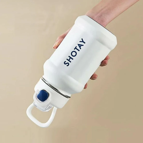 Shotay Çelik Termos Matara 720Ml Beyaz - 3