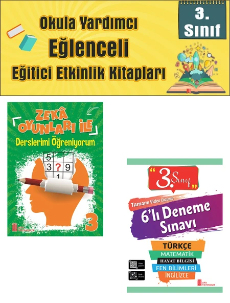 Ata 3.Sınıf Okula Yardımcı Zeka Oyunları ile Derslerimi Öğreniyorum- 6 lı Deneme Sınavı