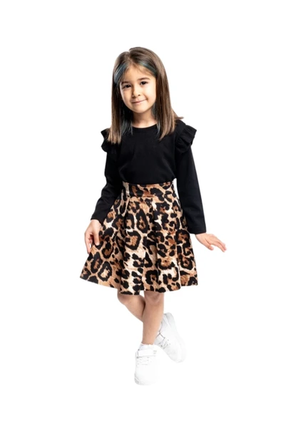 Triko Leopar Etekli 2 Li Takım 2/5 Yaş