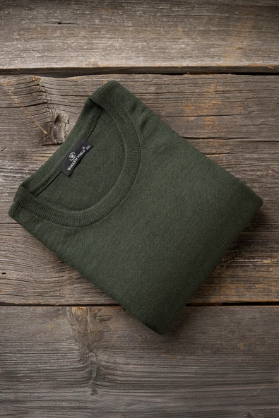 Woolen World Bisiklet Yaka Battal (Büyük Boy) Yünlü Triko Kazak