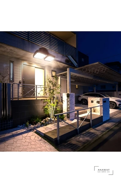 Solar lamba 120 LED dış mekan için hareket sensörlü , beyaz ışık,  120° aydınlatma açısı, dış mekan lambası, güneş enerjili dış mekan duvar lambası - 3