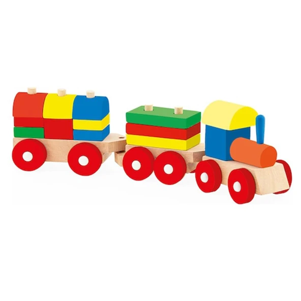 Playwood Kutuda Eğitici Ahşap Bloklu Tren - 2
