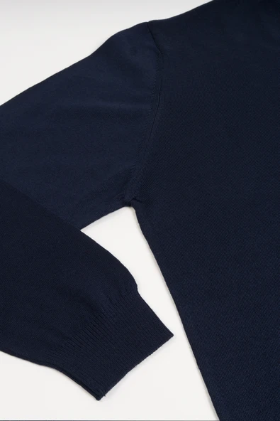 Woolen World V Yaka Battal (Büyük Boy) Yünlü Triko Kazak - 9