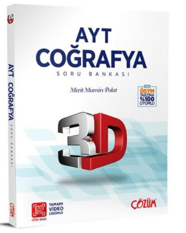 Çözümlü 3D Yayınları-AYT 3D Coğrafya Tamamı Video Çözümlü Soru Bankası - 1