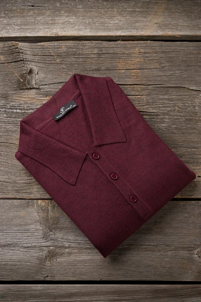 Woolen World Polo Yaka Battal (Büyük Boy) Yünlü Triko Kazak - 5