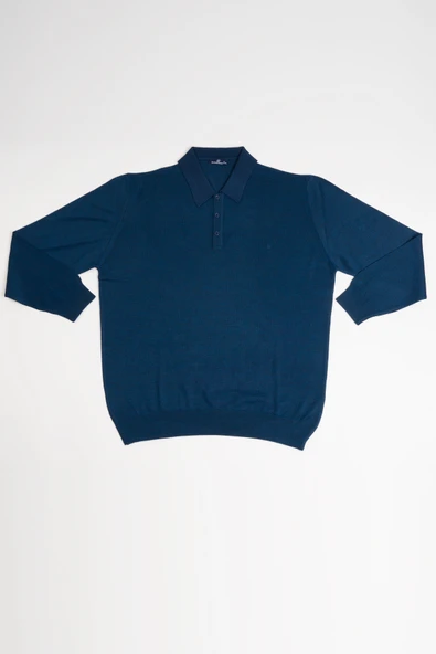 Woolen World Polo Yaka Battal (Büyük Boy) Yünlü Triko Kazak - 10