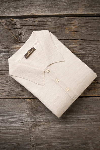 Woolen World Polo Yaka Battal (Büyük Boy) Yünlü Triko Kazak